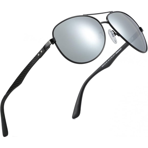 Gafas Aviador ZENOTTIC Polarizadas Lente 60 mm Fibra de Carbono