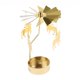 thumbnail image 2 of Vela Giratoria De Decoración Navide?a Portavelas De Té Candelabro Ciervo Dorado, 2 of 5