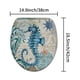 thumbnail image 1 of 1pc Waterproof Seahorse Shower Curtain with 12 Hooks and Non-Slip Bathroom Rug - Perfect for Bathroom Decor and Organization, 1 of 5