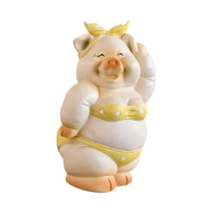 Magideal - Caja De Dinero De Cerdo, Caja De Dinero De Cerdo, Regalo Para Amigos, Familiares, Niños Y Ancianos, Decoración Del Hogar, Linda Caja De Dinero De Mone Hermosa Chica Cerdita