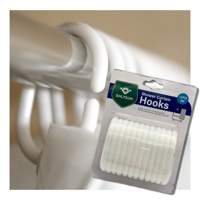 Genérico - Set De 12 Ganchos Para Cortina De Baño Blanco