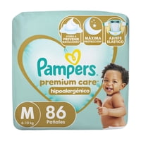 Pañales Desechables Premium Care Hipoalergénico M 86 Un 86 Un Pampers