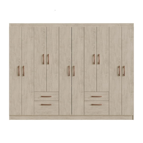 Clóset Mili 10 Puertas 2 Cajones Mdf Arena