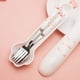 thumbnail image 1 of 1set Cat Claw Spoon And Fork With Storage Case, Stainless Steel Creative Plastic Handle Cat Paw Spoon Fork Set, Portable Outdoor Tableware With Box, 1 of 4