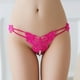 thumbnail image 1 of Butterfly Embroidery Thongs, Cut Out Open Crotch Faux Pearl Panties, Women's Sexy Lingerie & Underwear, 1 of 3