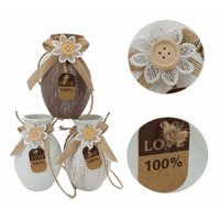 Genérico - Set 3 Floreros Colgantes 10.5X4 Cm