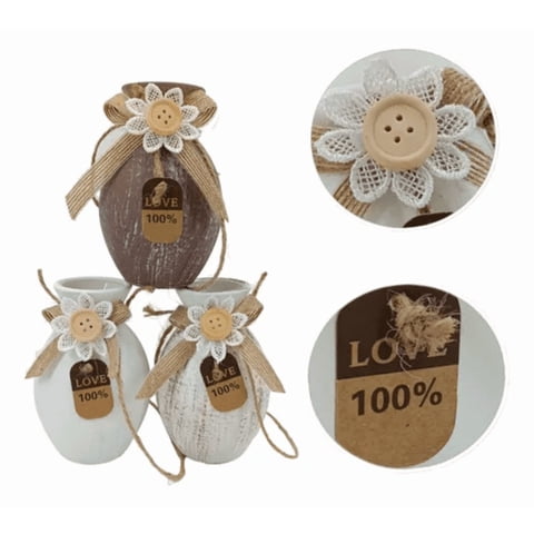 Genérico - Set 3 Floreros Colgantes 10.5X4 Cm