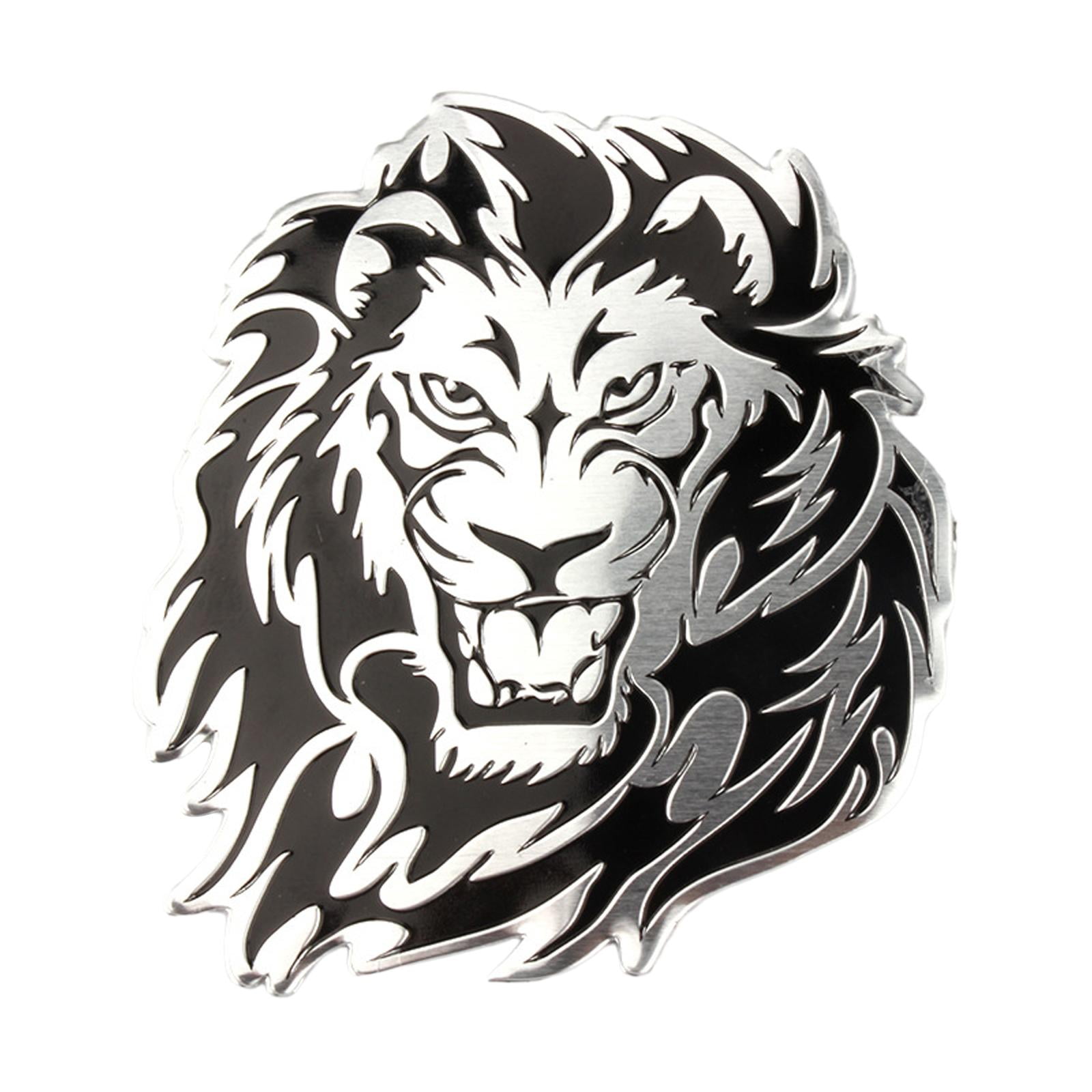 Magideal - Calcomanías De Animales Para Coche, Pegatina De Animales Para Coche, Impermeable, Estilo, Etiqueta De Insignia Universal De Metal Creativa Para Puerta León