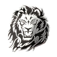 Magideal - Calcomanías De Animales Para Coche, Pegatina De Animales Para Coche, Impermeable, Estilo, Etiqueta De Insignia Universal De Metal Creativa Para Puerta León