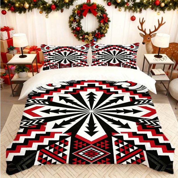 Set Hawaiian Style Ethnic Style Decorative Pattern Printed Duvet Cover Set Bedding Set Duvet Cover + Two Pillowcases Soft and Breathable Suitable for Home/Guest