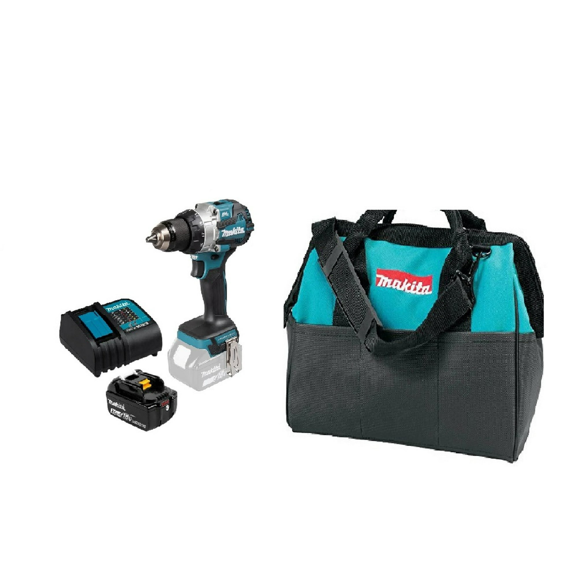 Taladro Atornillado Percutor 13mm 110nm + Bolso Makita Dhp489 3 Ah