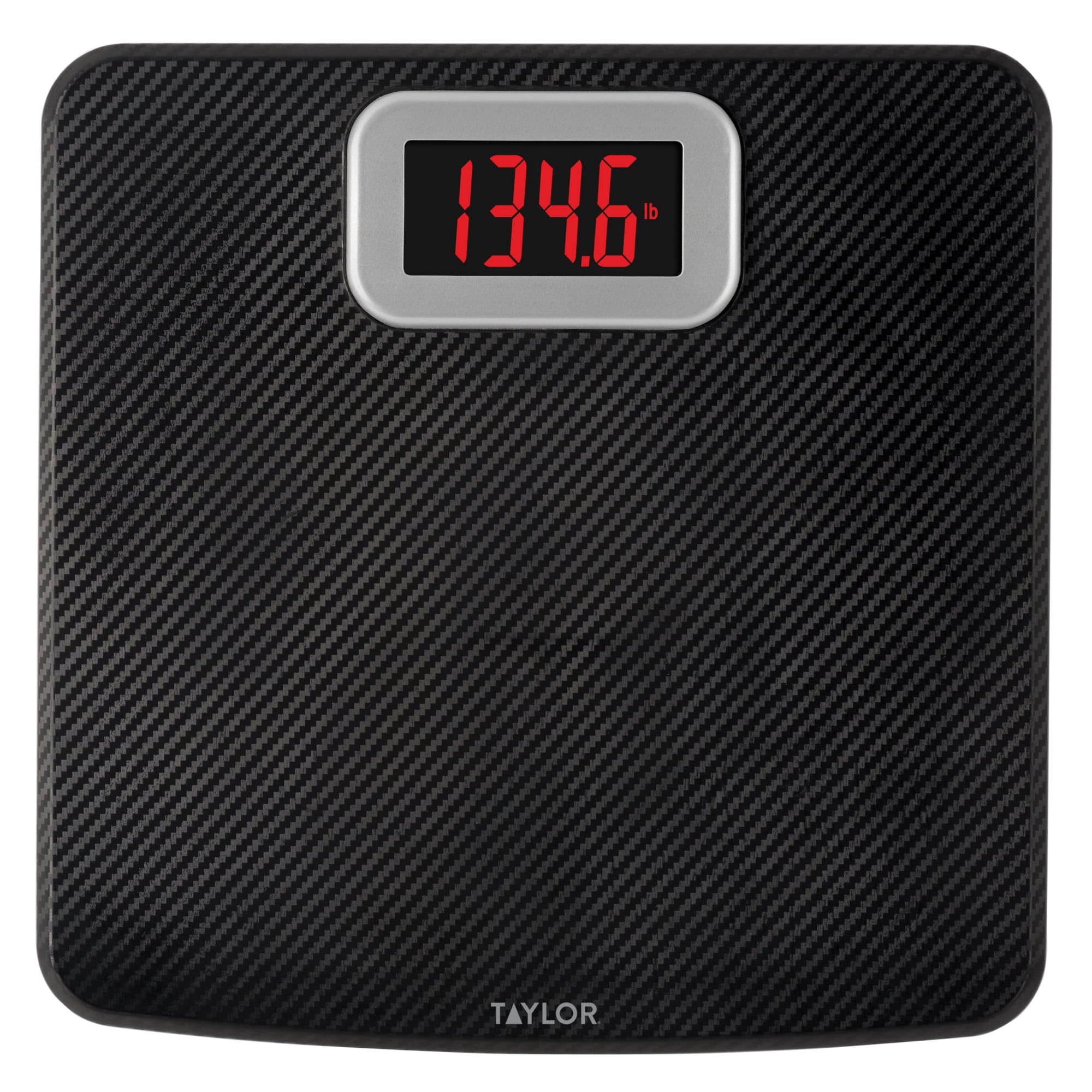 Báscula Digital Taylor De Fibra De Carbono Con Capacidad Para 180 Kg, Color Negro