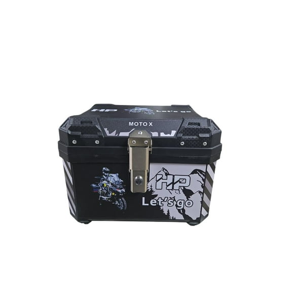 Maleta Moto Top Case Capacidad Cuadrada 45l Universal negro