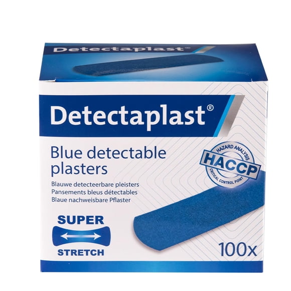 Yesos Azules Elásticos Detectables En Metal 100 Tiras