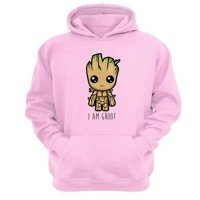 Genérico - Polerón Canguro Groot Rosa Talla M Unisex