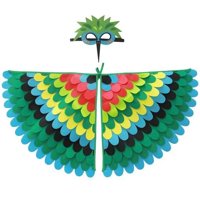 Sm - Disfraz Infantil Cosplay Pajaro Ave Verde Niños Juegos Rol