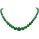 thumbnail image 1 of Collar de cuentas de calcedonia verde esmeralda para mujer, de 6 a 14 mm, 45 cm (18 pulgadas), piedra preciosa de calcedonia., 1 of 7
