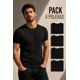 thumbnail image 1 of Pack 4 Poleras Basicas Cuello Redondo 100% Algodon 200g Negro Xxl Lisa, 1 of 3