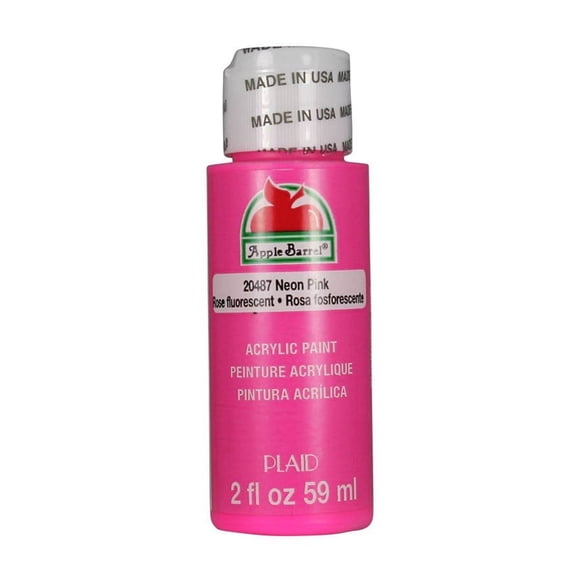 Pintura acrílica Apple Barrel rosa neón 59 ml