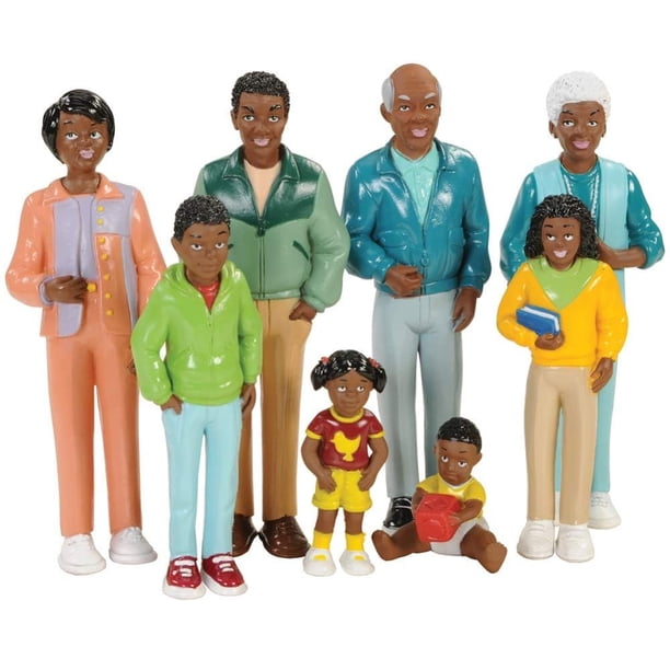 Set de figuras de juguete Cre8tive Minds Marvel Education African American Family para niños de más de 3 años