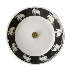 Bothyi - Quemador De Incienso, Soporte Para Incensario, Bandeja De Incienso De Cono Para Sala De Estar, Fondo Negro Zen