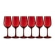 thumbnail image 1 of Set 6 Copas Vino Full Color Rojo Allegra 330mL De Vidrio, 1 of 3
