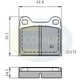 thumbnail image 2 of Pastillas Freno para auto Mercedes Benz E320 1984-1996 Delantero, 2 of 4
