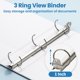 thumbnail image 3 of Binder SUNEE 3 anillos de 1 pulgada, 36 unidades, con visión transparente, sin PVC, 3 of 7