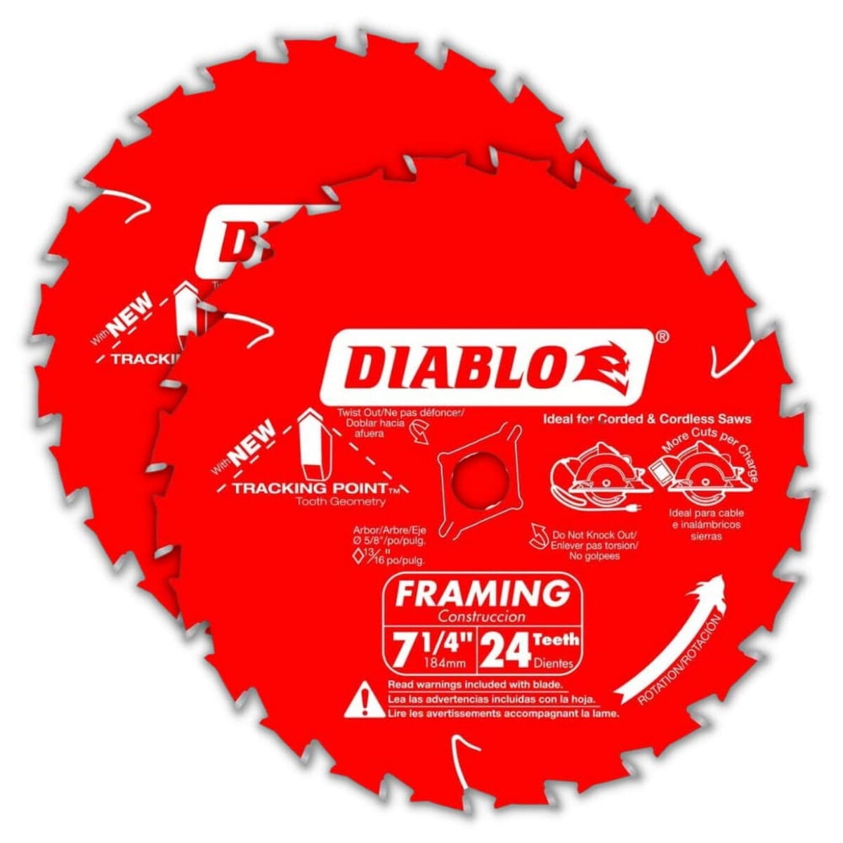 Disco Sierra Circular Diablo 7 14 Pulg 24 Dientes Tracking