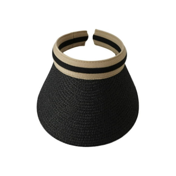 Visera De Paja Negra Tamaño Único