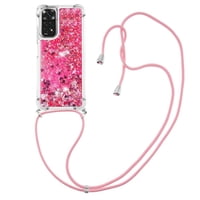 Funda Foxdock Para Xiaomi Redmi Note 12S 4G Con Cuerda Ajustable, Brillo Líquido, Protección Antigolpes Y Lente – Ideal Para Regalo