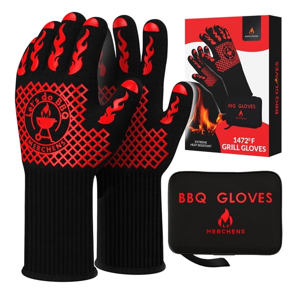 Guantes para BBQ M MERCHENS Resistentes al Calor hasta 1472°F con Estuche