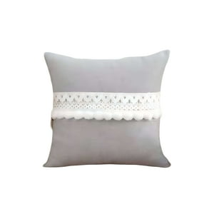 Genérico - Set De 2 Fundas De Cojin Con Pompon 45X45 S4
