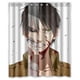 thumbnail image 1 of Cortina de ducha de baño con ganchos, diseño de cómic de manga de Attack on Titan, tamaño 60 x 72 pulgadas, 1 of 3