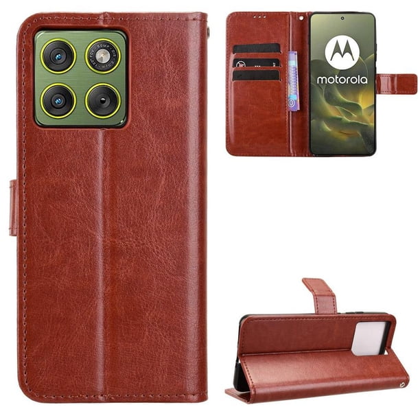 Funda tipo libro para MOTO Edge 70 5G, cartera todo‑en‑uno, funda multifuncional con tarjetero y correa de muñeca desmontable