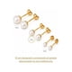 thumbnail image 4 of Aros Perla Cultivada Casquillo 4mm N2 Oro 18k 0.90gr Mujer Dorado, 4 of 5