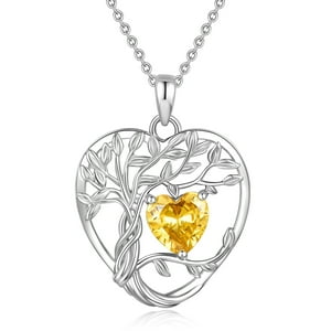 Heshpaws - Collar Con Colgante De Corazón De Plata De Ley