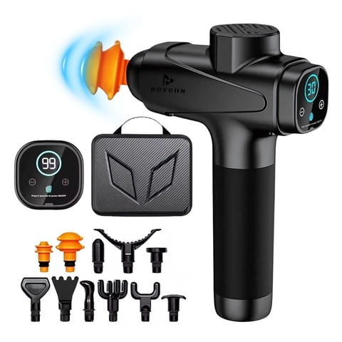 Novystor - Pistola De Masajes Descontracturante Gun Kine + 11 Cabezales