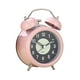 thumbnail image 3 of Reloj Despertador Analógico Diseño Retro Reloj Pequeño Silencioso Para Oficina Mesita De Noche Interior Rosa, 3 of 3