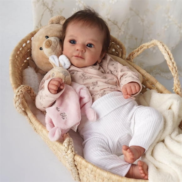 Muñeca GYCV de 46 cm, bebé niña reborn de aspecto realista, vinilo de silicona