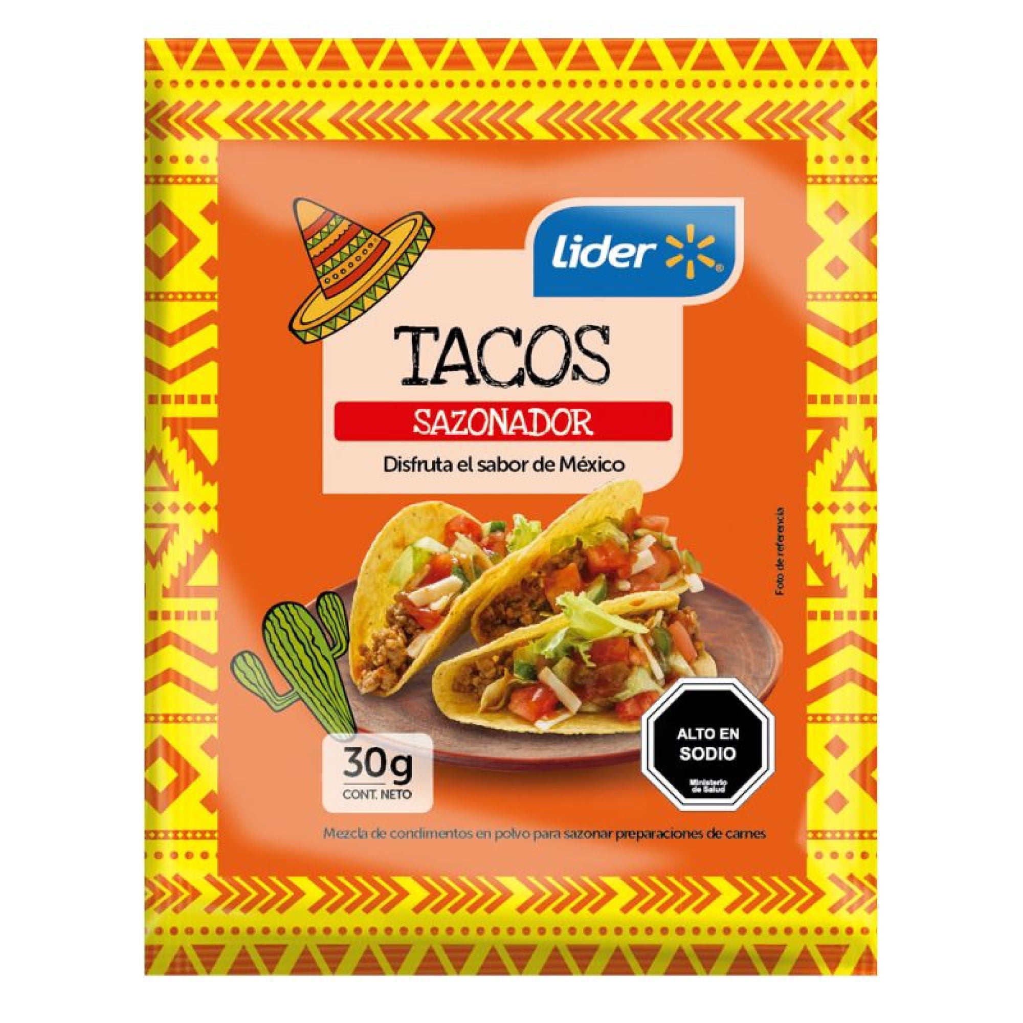 Sazonador Para Tacos 30 g Lider