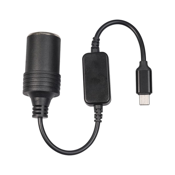 Usb Portátil C A 12v Enchufe De Encendedor De Coche Convertidor Salida Máxima 12v 1a Accesorios 1ft 30cm Adaptador Para Grabadora De Conducción