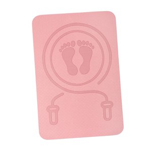 Ioensy - Estera De Cuerda Para Saltar Antideslizante A Prueba De Golpes Estera De Saltar Estera De Yoga Estera De Ejercicio Físico Rosa