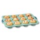 thumbnail image 1 of Molde para muffins Starfrit de 12 cavidades de silicona verde sin BPA, 1 of 8