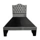 thumbnail image 1 of Cama 1,5 Plazas Ovalado, Incluye Base Y Respaldo Gris, 1 of 2
