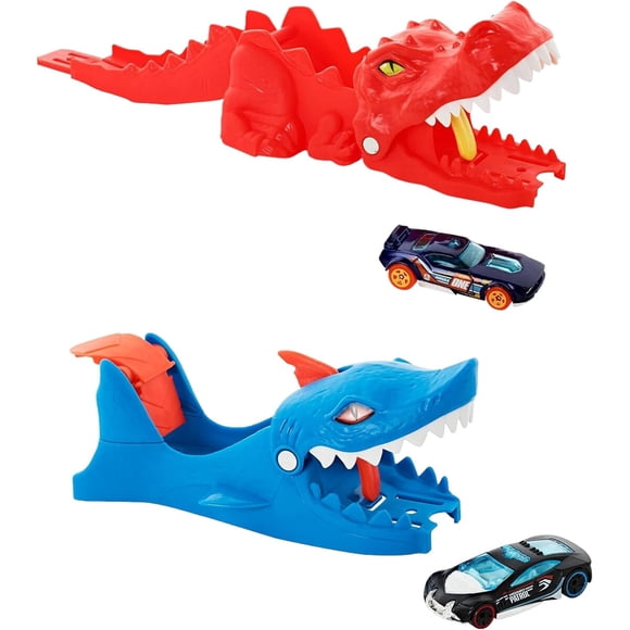 Hot Wheels City Pista Lanzador Shark T-Rex Playset