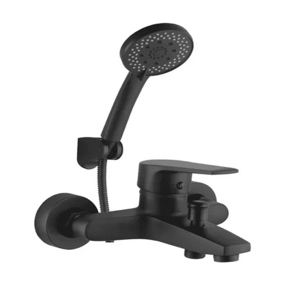 Llave Monomando Tina Ducha Notte Acabado Mate Negro
