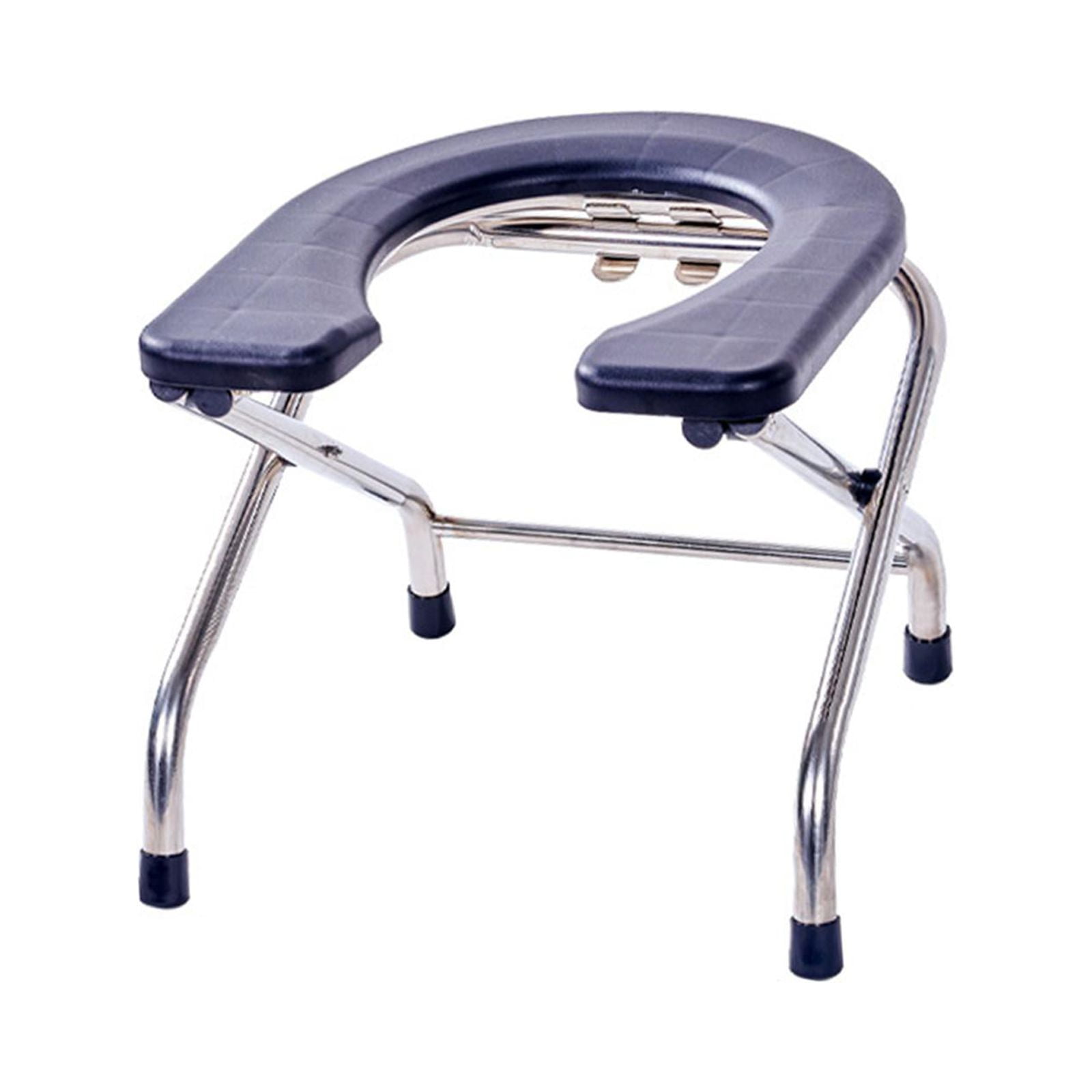 Magideal - Taburete De Asiento De Inodoro Para Silla De Ducha De Baño, Usos Múltiples Cómodos, Tablero De Asiento Esmerilado Fácil De Lavar Asiento De Silla De Negro 33cm Alto