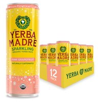 Guayaki - Yerba Mate Espumosa, Yerba Madre, Pomelo Rosado, 340 Ml, 12 Unidades