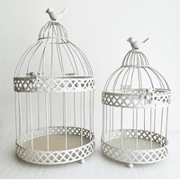 Sorento - Set Jaulas Decorativas Metálicas Blancas